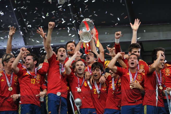 Spain winning the European Championships