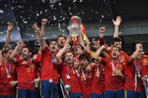 Spain winning the European Championships