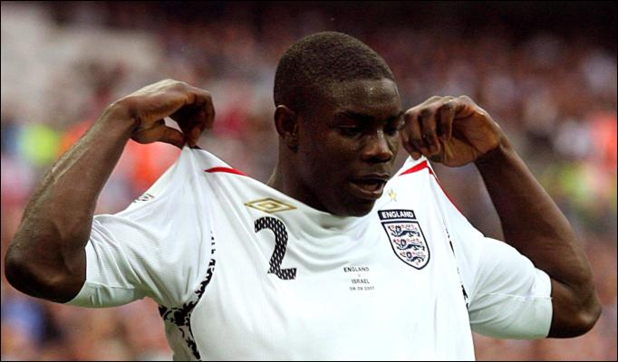 The England shirt seemed to fit Richards well.
