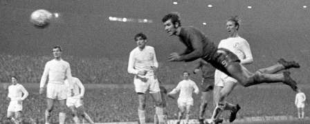Osgood's diving header to bring the scores level at the Old Trafford reply of the 1970 FA Cup Final