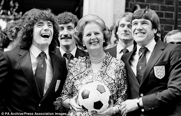 Despite being happy to cosy up to members of the England team, Margaret Thatcher was no fan of football.